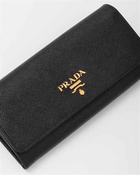 prada men hibiscus|Black/hibiscus Large Saffiano Leather Wallet .